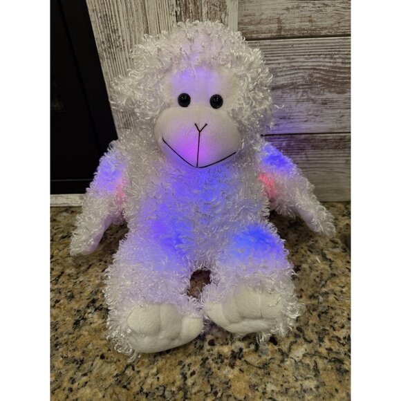 Cepia Glo E Monkey White Shaggy Color Kinetics 15" Light Up Plush Lovey Toy Rare - Picture 3 of 13